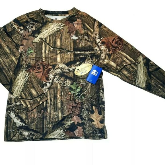 NEW Starter x Mossy Oak Forest Camo Tee Long Sleeve Shirt Camouflage Forest - Picture 8 of 8